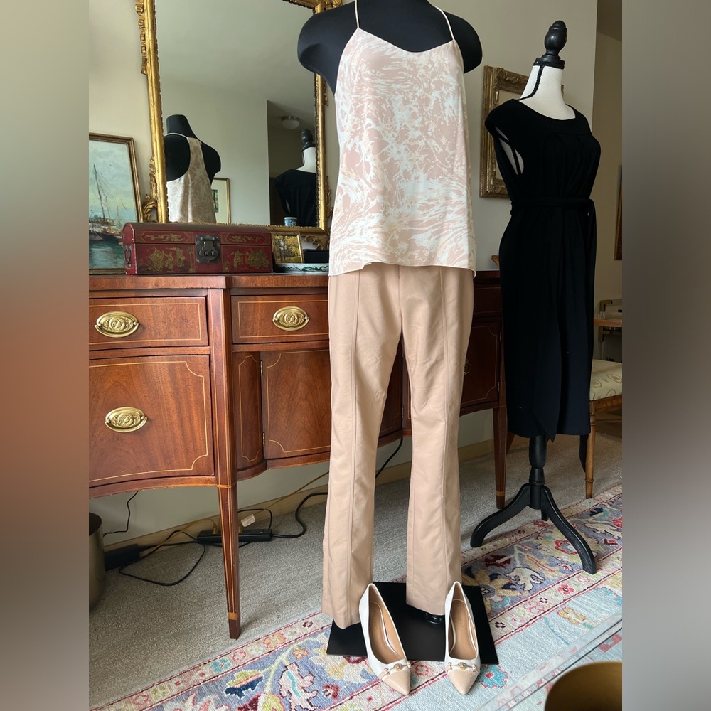 TIBI peach, tan and cream halter or cami size 6 silk